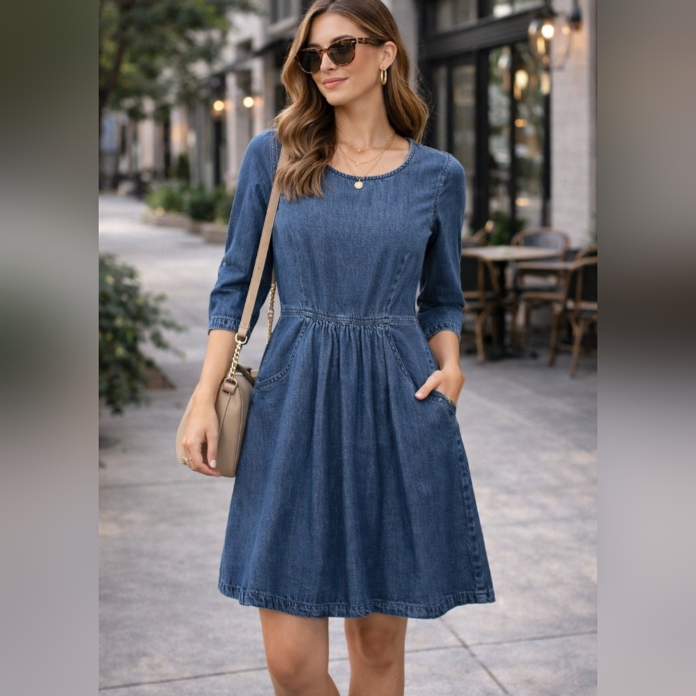 241-BDG urban Outfitters Denim Dress - Blue